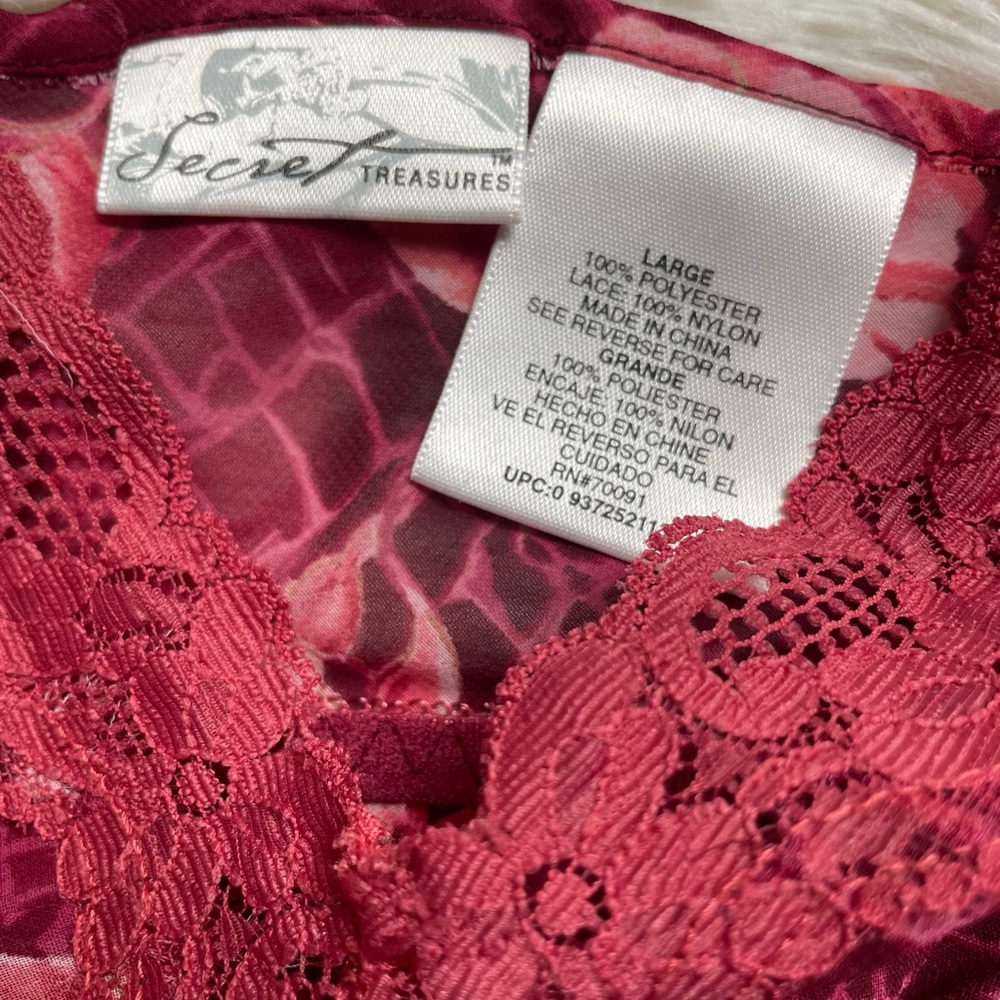 Secret treasures maroon lace floral cami - Picture 9 of 15